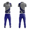 Grey and navy custom cricket jersey and trousers – Storm Arc uniform