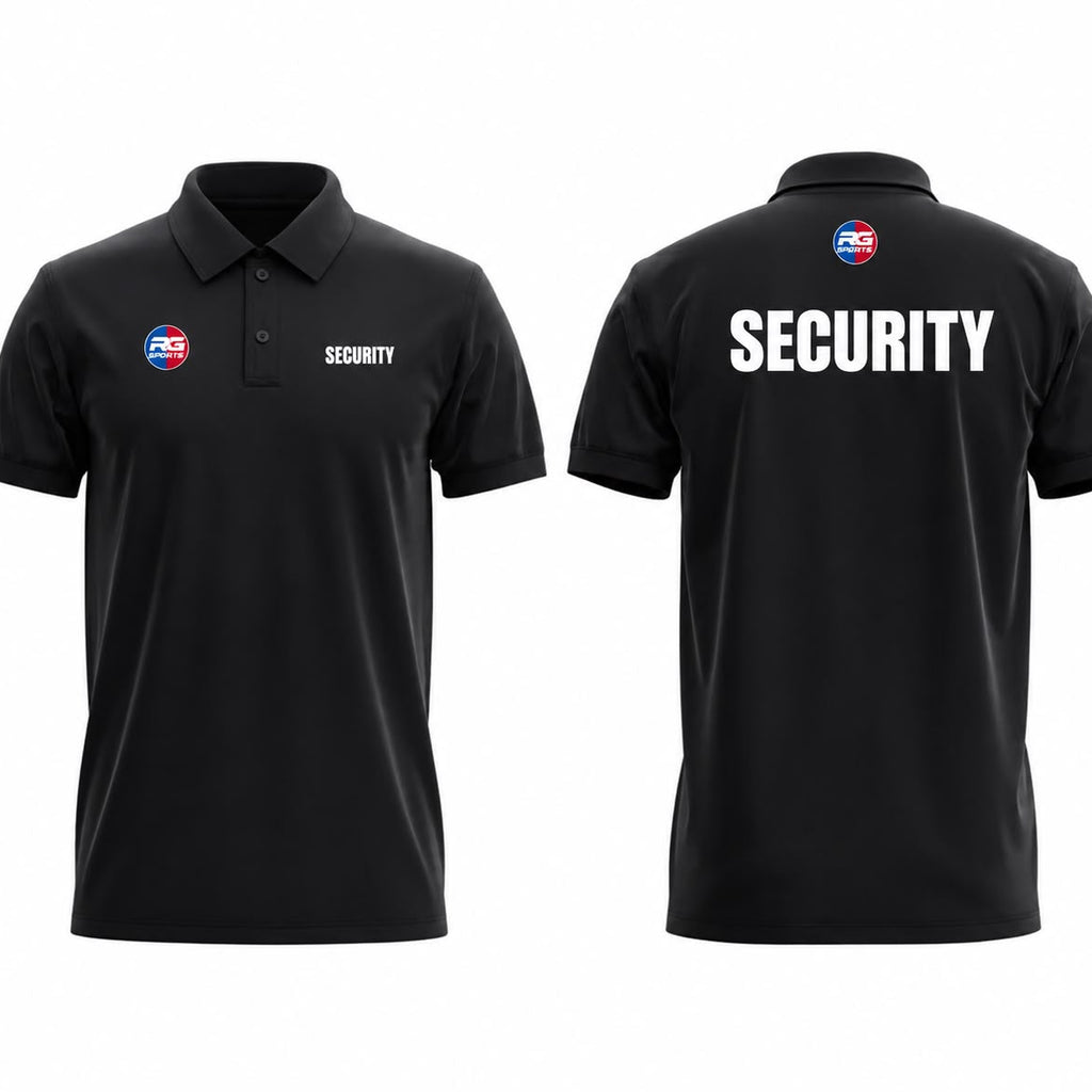 RG Sports Custom Security Polo Shirt 150 GSM Size Chart