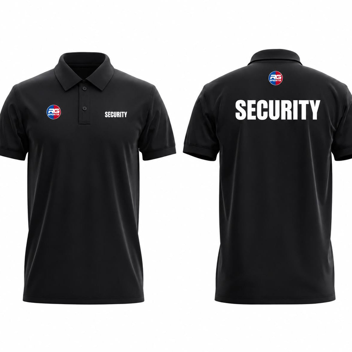 RG Sports Custom Security Polo Shirt 150 GSM Size Chart